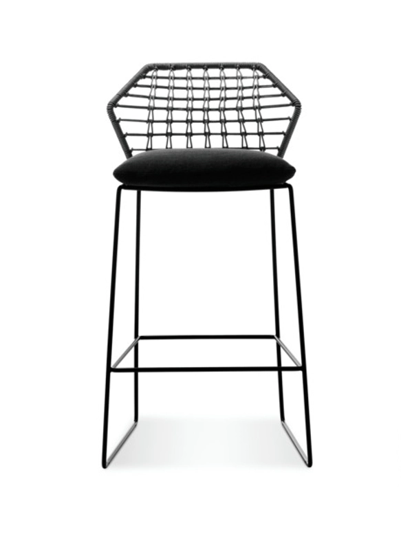 NY Soleil Yüksek Tabure Beyaz - Bar Sandalyesi